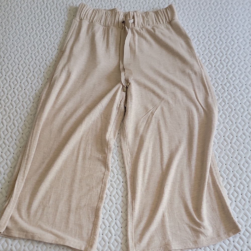 Lululemon Beige Wide-Leg Lounge Pants